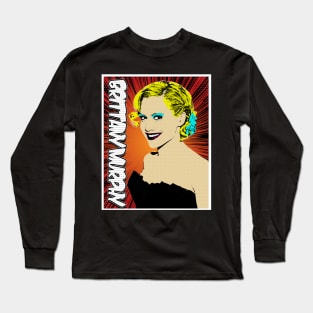 Brittany Murphy Pop Art Design Long Sleeve T-Shirt